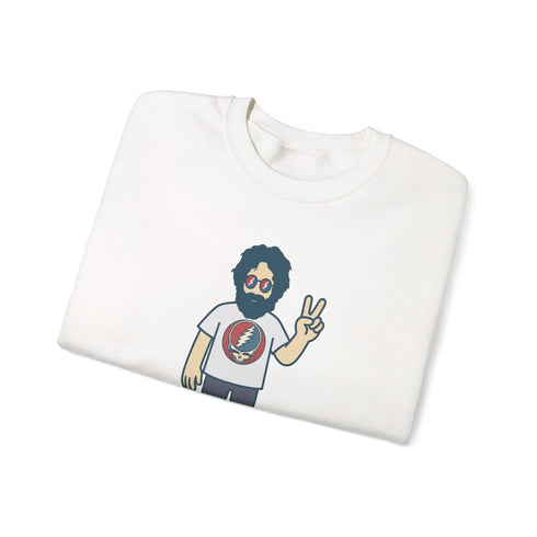 Grateful Dead - Peace Lovin' Jerry | Life is dead. Crewneck Sweatshirt - StealieShop